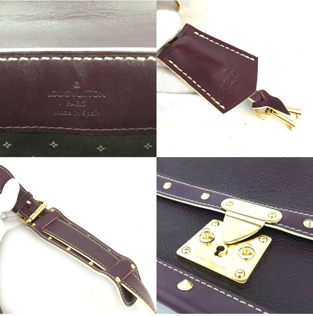 Louis Vuitton Tarentue Prune Suhari Leather Shoulder Bag