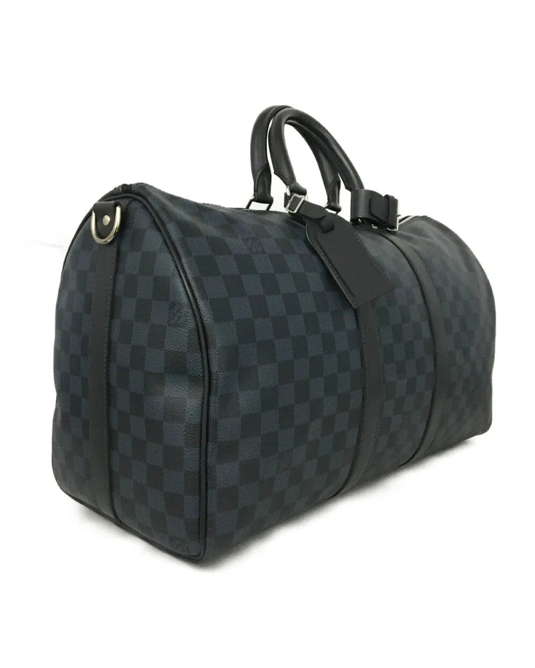 Preowned Louis Vuitton Damier Cobalt Keepall Bandouliere 45 Boston Travel Hand Bag