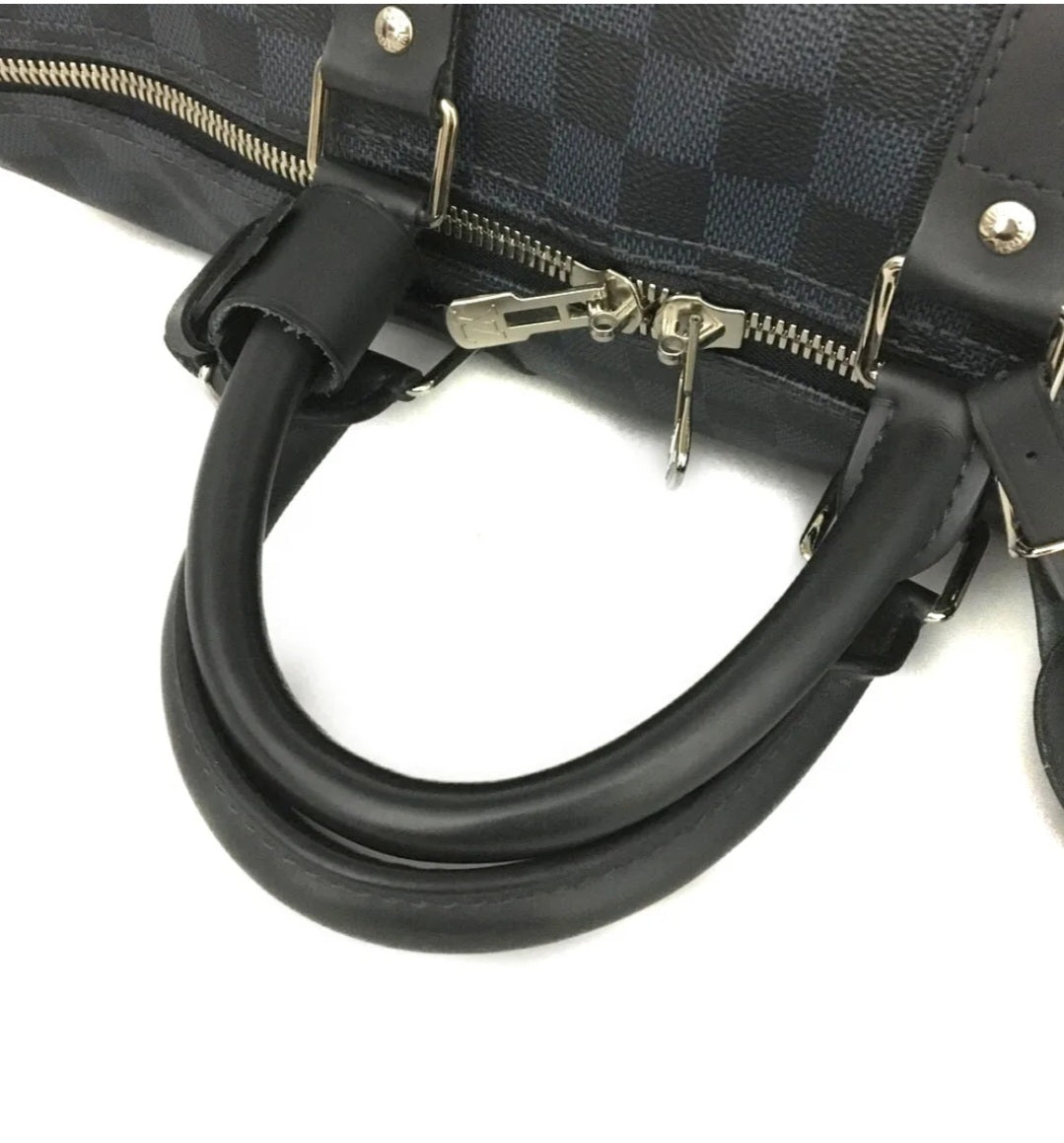 Preowned Louis Vuitton Damier Cobalt Keepall Bandouliere 45 Boston Travel Hand Bag